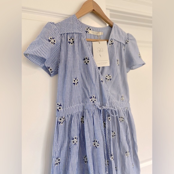 🚨 S O L D 🚨 NWT Christy Dawn Stripe Blossom Embroidered floral dress - Picture 5 of 16